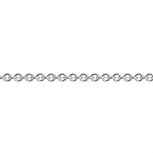 Anker Rund - Halskæder i 14kt. hvidguld (Vælg størrelse og længde)